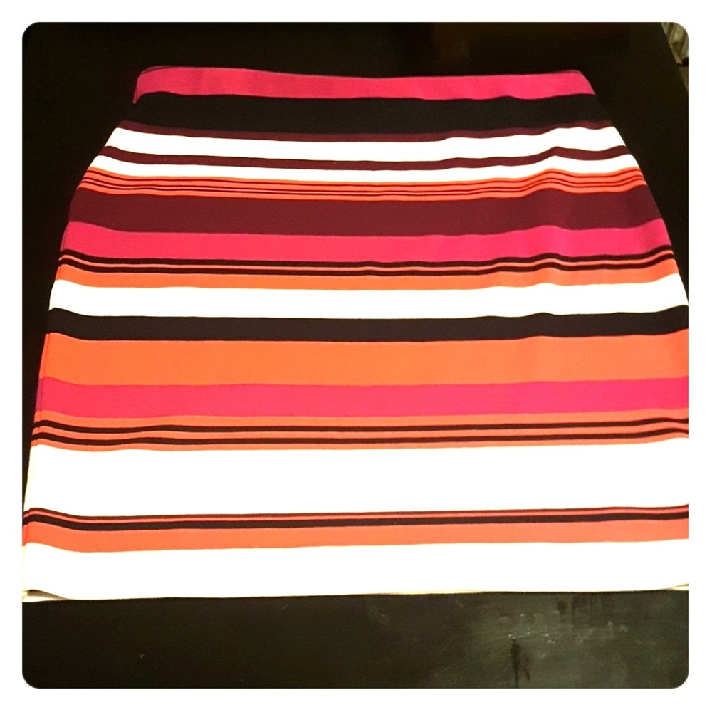 Ann TAYLOR FACTORY MultiStripe Petite Pencil Skirt